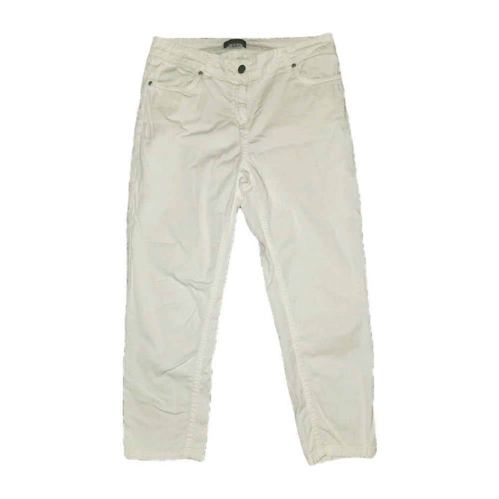 Barbour Women's Twill Trousers White Pants Size 10 UK 6 US